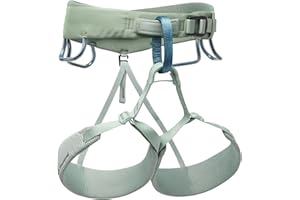 BLACK DIAMOND Women’s Momentum Rock Climbing Harness | Dual Core Construction | Adjustable Waist & Leg Loops | Lightweight