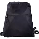 Merzon Travel Bobbi Pack Backpack | 15L | TLP-912 Black | Foldable and Packable, Trolley Sleeve, Carry-On Personal Item, Sturdy Water-Resistant Nylon