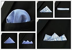 SHLAX&WING 5 Pieces Assorted Mens Silk Pocket