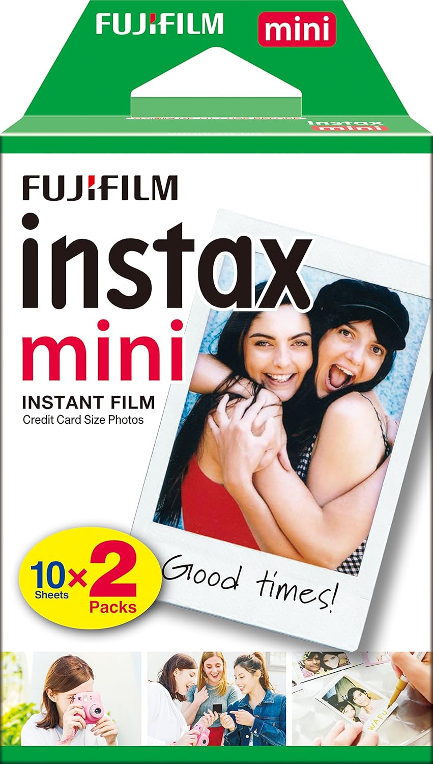 Fujifilm Instax Mini Brillo Película fotográfica instantánea x hojas color blanco