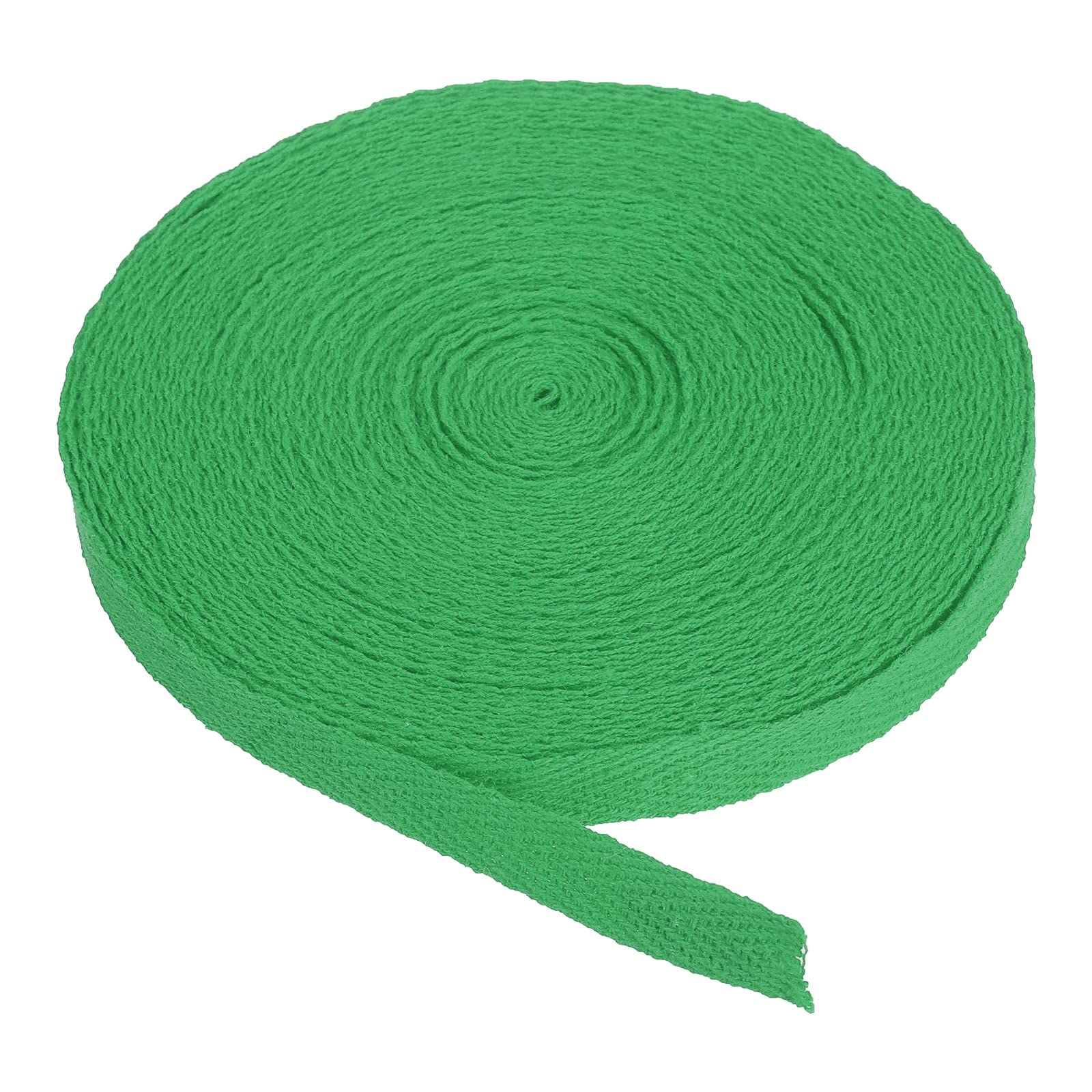 PATIKIL Cotton Twill Tape 10mm(3/8") 10 Yards 100% Cotton Ribbon Bias Binding Tape Herringbone Webbing Trim for Sewing Gift Wrapping Craft DIY Grass Green — image 1
