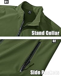 MAGCOMSEN Softshell Jacket Men Fleece Lined Coat