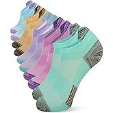 Henwarry Women's 10 Pairs Athletic Running Low Cut Socks Thin Cotton Soft Ankle Tab Socks