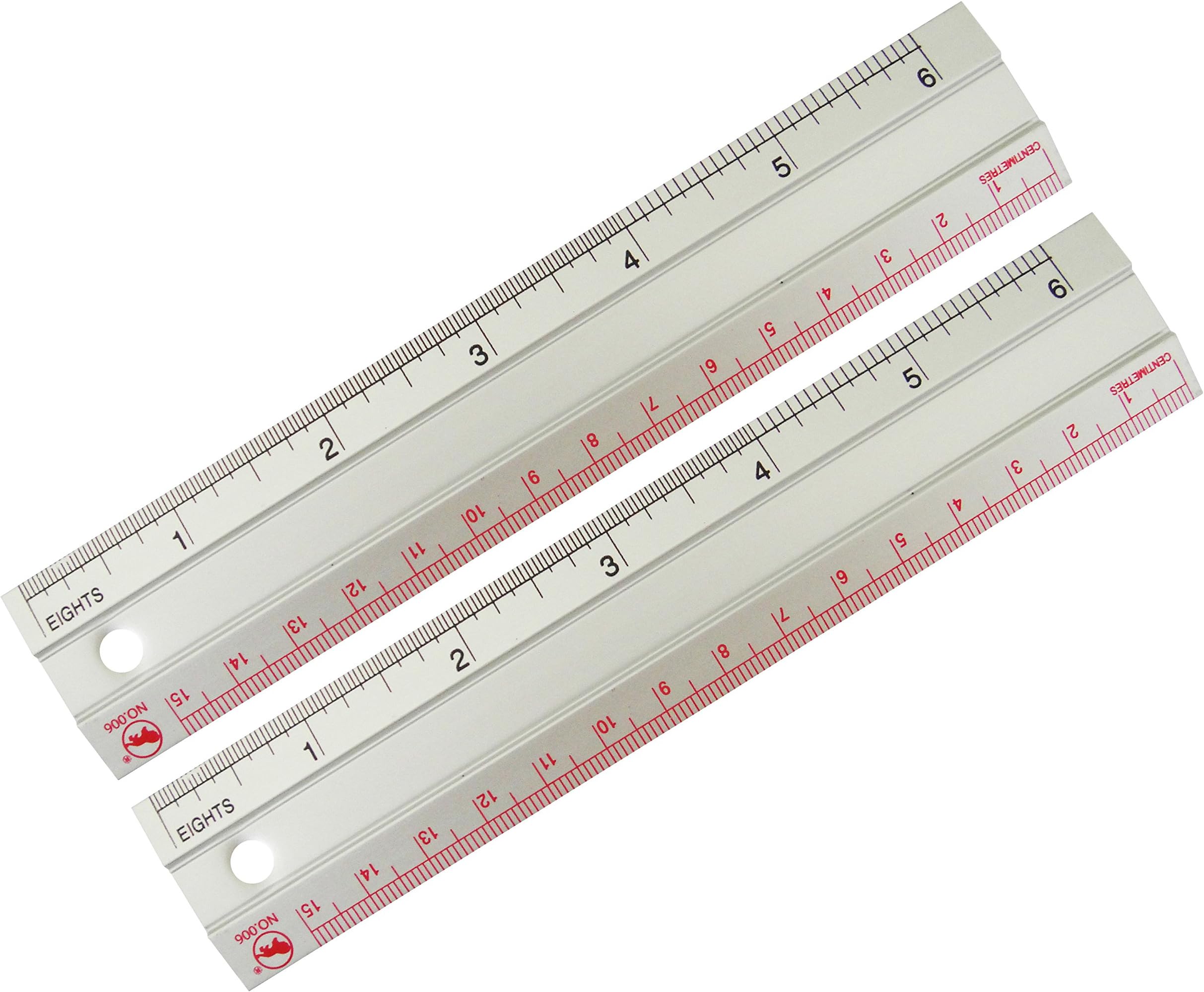 Sing Aluminum Ruler Set 2 Pcs, 6 Inches