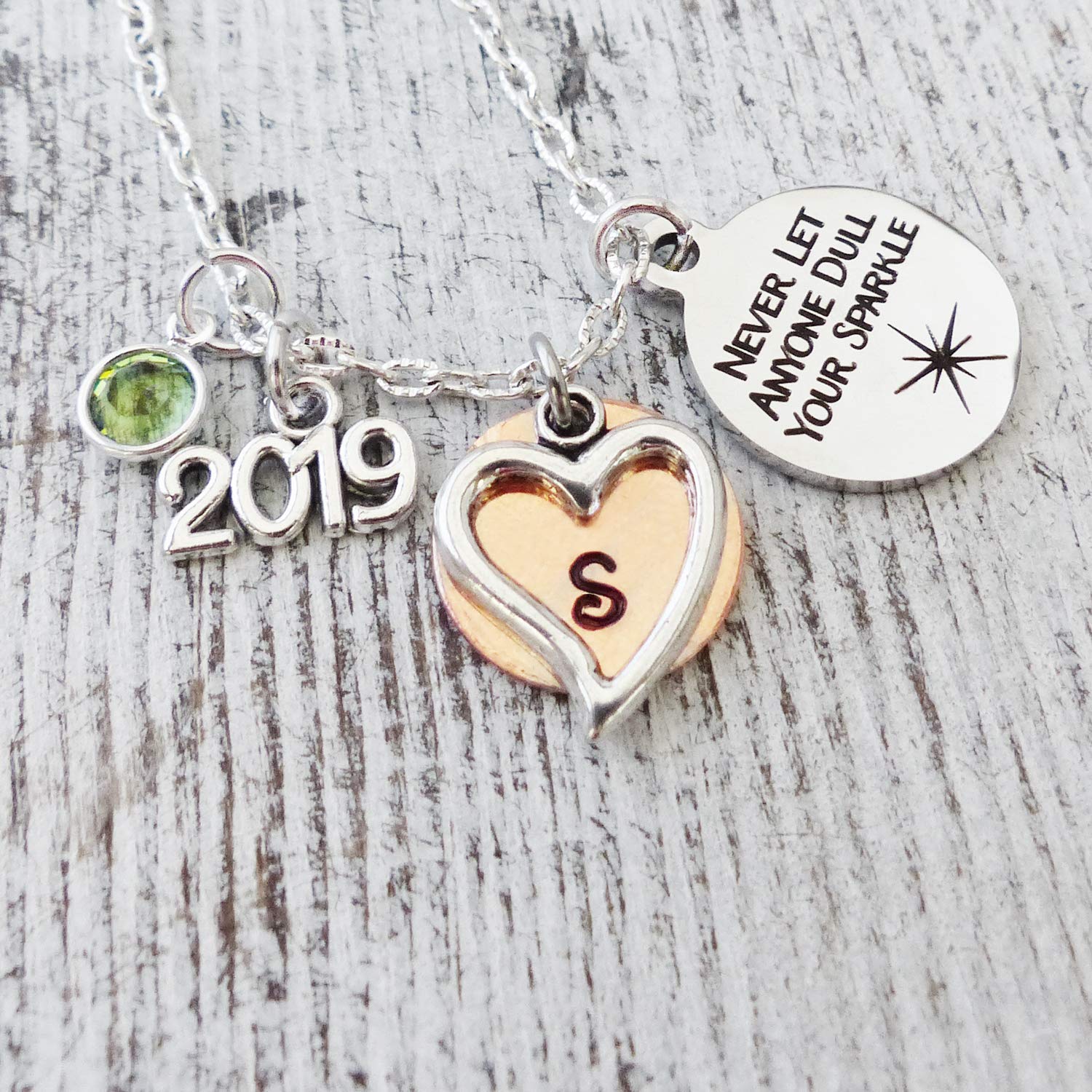 Graduation Gifts for Her, 2020 Graduation Necklace, Personalized Initial Charm