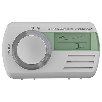 FireAngel CO-9 DE, CO-Melder Digitaler Kohlenmonoxidmelder, weiß