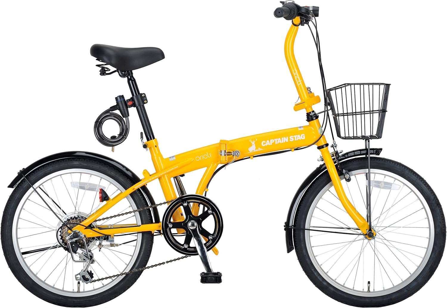 ワイヤー錠 Oricle 前後泥よけ インチ 折りたたみ自転車 イエロー イエロー シマノ6段変速 標準装備 バッテリーライト キャプテンスタッグ Amazon Co Jp限定商品 Fdb6 B06wlhr4yb 折りたたみ自転車 週間売れ筋 Rumble Media