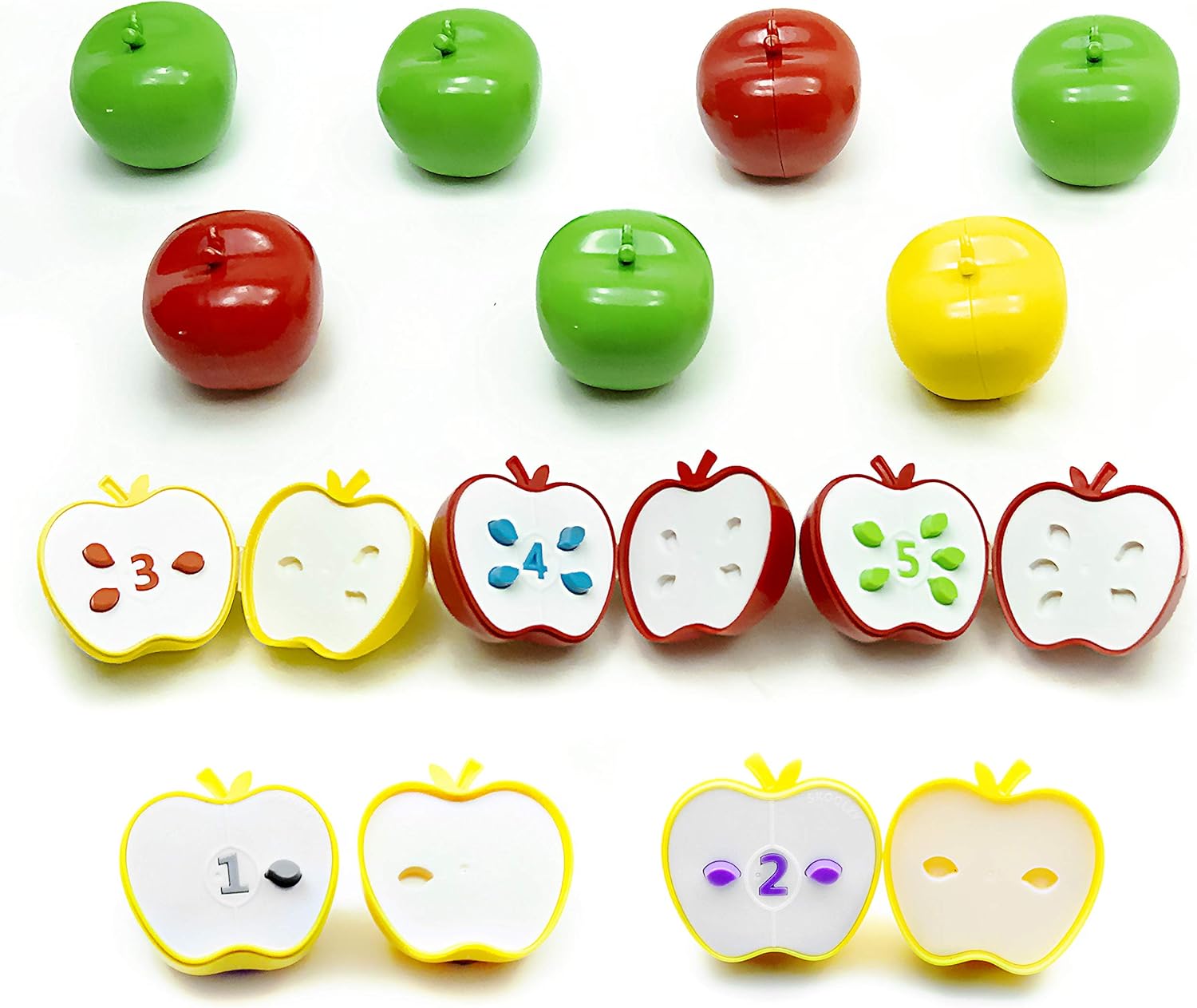 Skoolzy Apple Number Puzzle Sorting Montessori Toys for