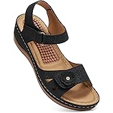 Sandals for Women Wedge Shoes: 2026 Comfortable Summer Dressy Platform Walking Sandals with Adjustable Hook Loop for Casual