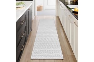 Collive Hallway Runner Rug 2x6 Kitchen Runner Rugs Non Slip Rubber Backed Gray Cotton Carpet Washable Farmhouse Rug Runners for Hallways Boho Floor Runners for Bedroom Entryway Laundry