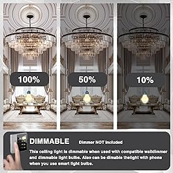 GMlixin Crystal Chandelier 7-Tier Luxury Pendant