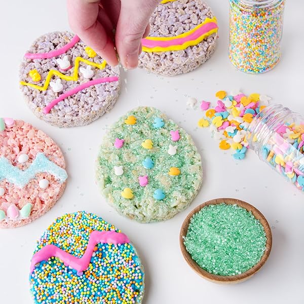 SWEETS INDEED SPRINKLES, 4 PACK, EDIBLE SPRINKLE MIX, PERFECT FOR CAKE DECORATIONS, BAKING, ICE CREAM, COOKIES, CUPCAKE TOPPER (EASTER)
