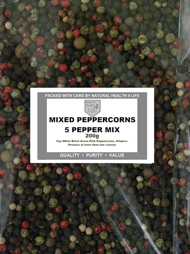 Mixed Peppercorns Five Pepper Mix Whole Peppercorns Black White Green