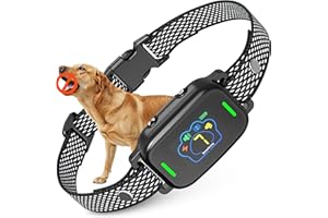 CAWJUG Smart AI Bark Collar for Large Medium Small Dogs, Rechargeable Dog Barking Collar with Exclusive Safety Lock, Anti Bark Collar for Dogs with 5 Working Modes, 7 Adjustable Sensitivity & IPX7 Waterproof