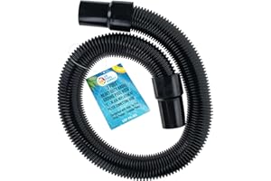 U.S. Pool Supply 3 Foot Heavy-Duty Above Ground Pool Hose, 1.5" - Black Replacement Filter Connecting Hose, Flexible Spiral Wound EVA - Compatible with Intex for Pool Filter Pumps - Skimmer Pump