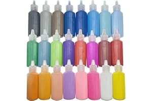 Yayatty Art Sand Kit, 24 Color Sand Art Bottles, Colored Sand Bottles, Sand Arts and Crafts Kit for Painting and Crafts, DIY Drawing, Decor and Collection Sand Bottles (24 Multicolour)