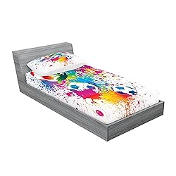 Ambesonne Soccer Fitted Sheet & Pillow Sham Set