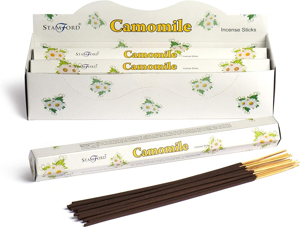 STAMFORD INC. Camomile Incense Sticks 6 Packs 20 Sticks Each Made in India