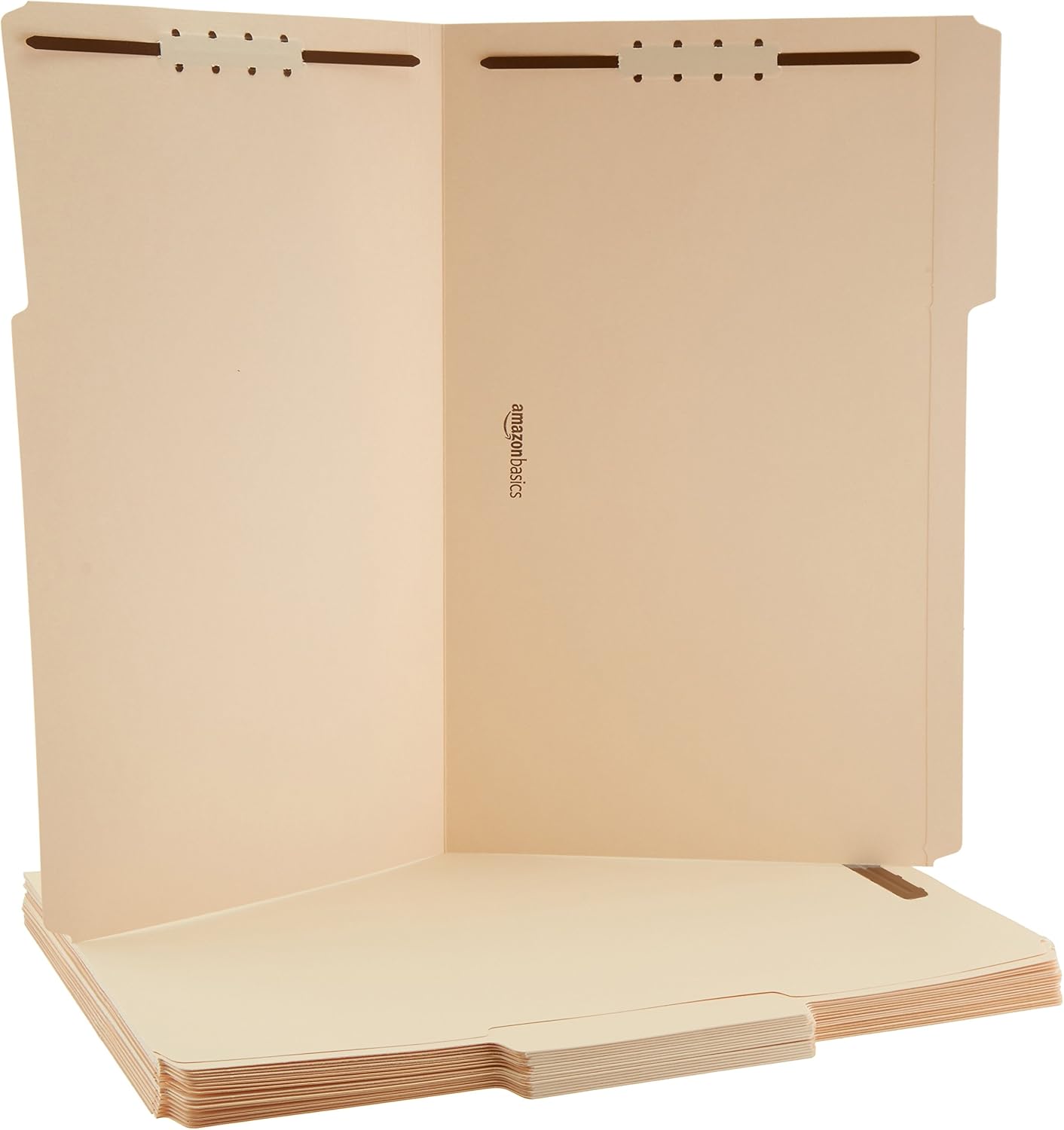 Basics AMZ201 Manila File Folders with Fasteners - Letter Size, 100-Pack : Office Products