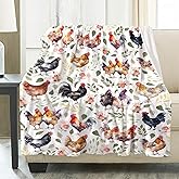 Chicken Plant Blanket Gifts Super Soft Lightweight Flannel Blankets Throw for Kids, Adult, Suitable for Couch, Sofa, Bed, Camping, Travel All Seasons 40"x50" for Kid