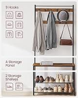 VASAGLE Coat Rack 3-in-1 with Shoe Storage Bench Hall Tree 32 x 85 x 175 cm view 8