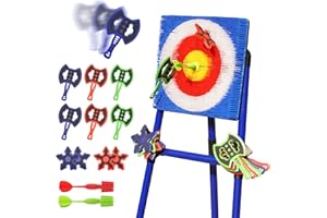 Axe Throwing Game for Backyard with Bristle Target & 12 Throwing Axes Set, Indoor & Outdoor Games for Adults, Kids & Family, 