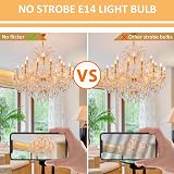 Caldarax E14 28W Candle Bulbs Dimmable 2700K 350LM Clear Glass Pack of 5 view 5