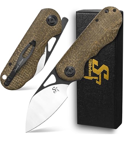 Amazon.com : Sitivien ST154 Folding Knife, Sandvik 14C28N Steel