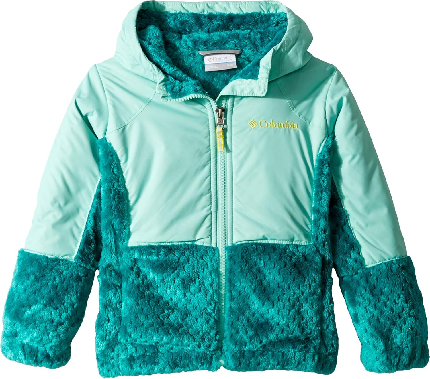 Columbia Fluffy Fleece Hybrid Full Zip Jacket Girls