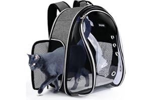 BAGLHER Cat Carrier Backpack Bubble - Fit Up to 18 Lbs - Airline-Approved Dog Backpack Carrier for Small Pets Puppies Dogs Bunny, Space Capsule Dog Carrier Backpack for Travel Outdoor Hiking, Grey