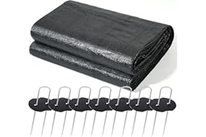 GOTGELIF 3ft x 100ft Weed Barrier Landscape Fabric, Heavy Duty 3.2 OZ Gardening Ground Cover Mat for Landscaping Ground Cover Weed Barrier Fabric, Black Garden Bed Liner