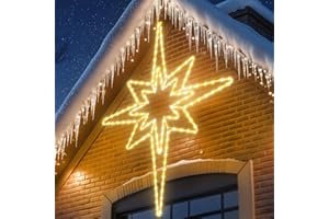 Joomer 45'' Christmas Lights Outdoor Waterproof, Super Bright Bethlehem Star Lights Decoration with Timer for Outdoor Indoor Home Party Wall Hanging Light