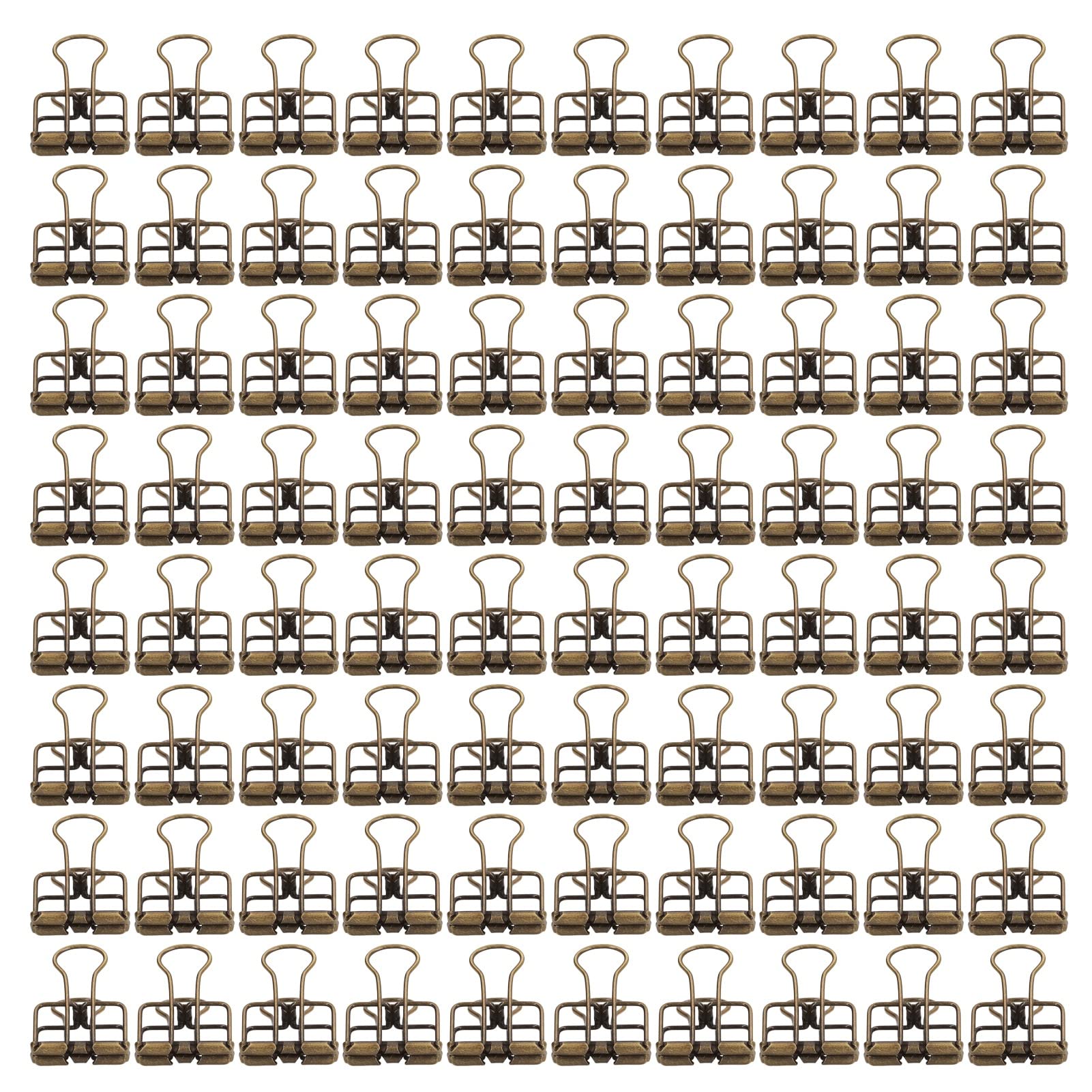 80 Pcs Clips,Metal Wire Clip Set,Hollow Clips Sturdy Metal Hollow Out Strong Clamping Paper (Bronze)