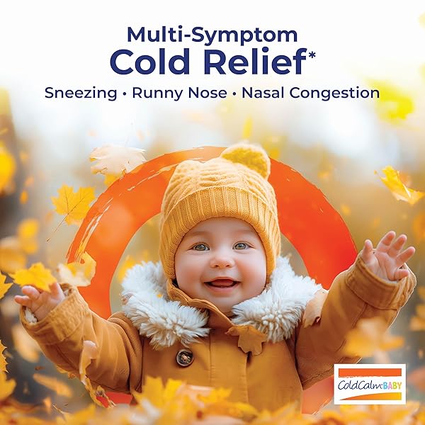 BOIRON COLDCALM BABY SINGLE-USE DROPS FOR RELIEF FROM COLD SYMPTOMS OF SNEEZING, RUNNY NOSE, AND NASAL CONGESTION – STERILE AND NON-DROWSY LIQUID DOSES – 30 COUNT
