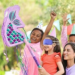 WERNNSAI Foldable Mermaid Piñata - Pull String