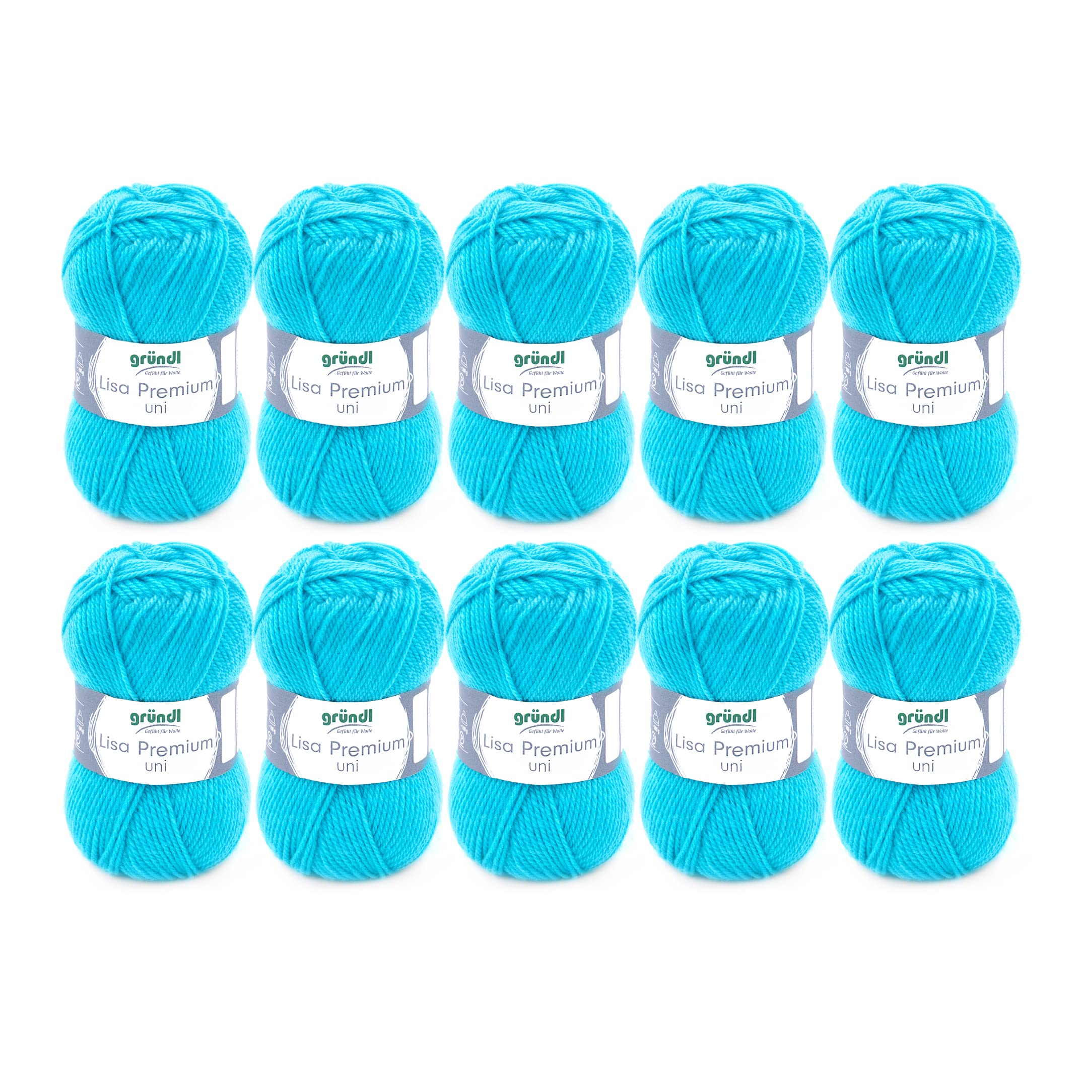Grundl Lisa Premium uni 50g - turquoise 41 -Pack of 10