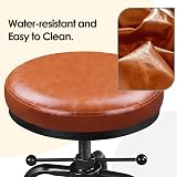 Yaheetech Industrial Height Adjustable Bar Stool Rustic Faux Leather view 7