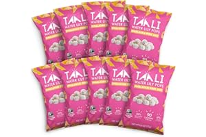Taali Himalayan Pink Salt Water Lily Pops (10-Pack) - Roasted Fox Nuts Makhana Snack | Crunchy Indian Healthy Snacks | Protein-rich, Vegan, Gluten Free, Non GMO | Individual 0.8 oz Bags