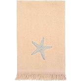 Avanti Linens- Fingertip Towel, Soft & Absorbent Cotton Towel (By the Sea Collection, Rattan)