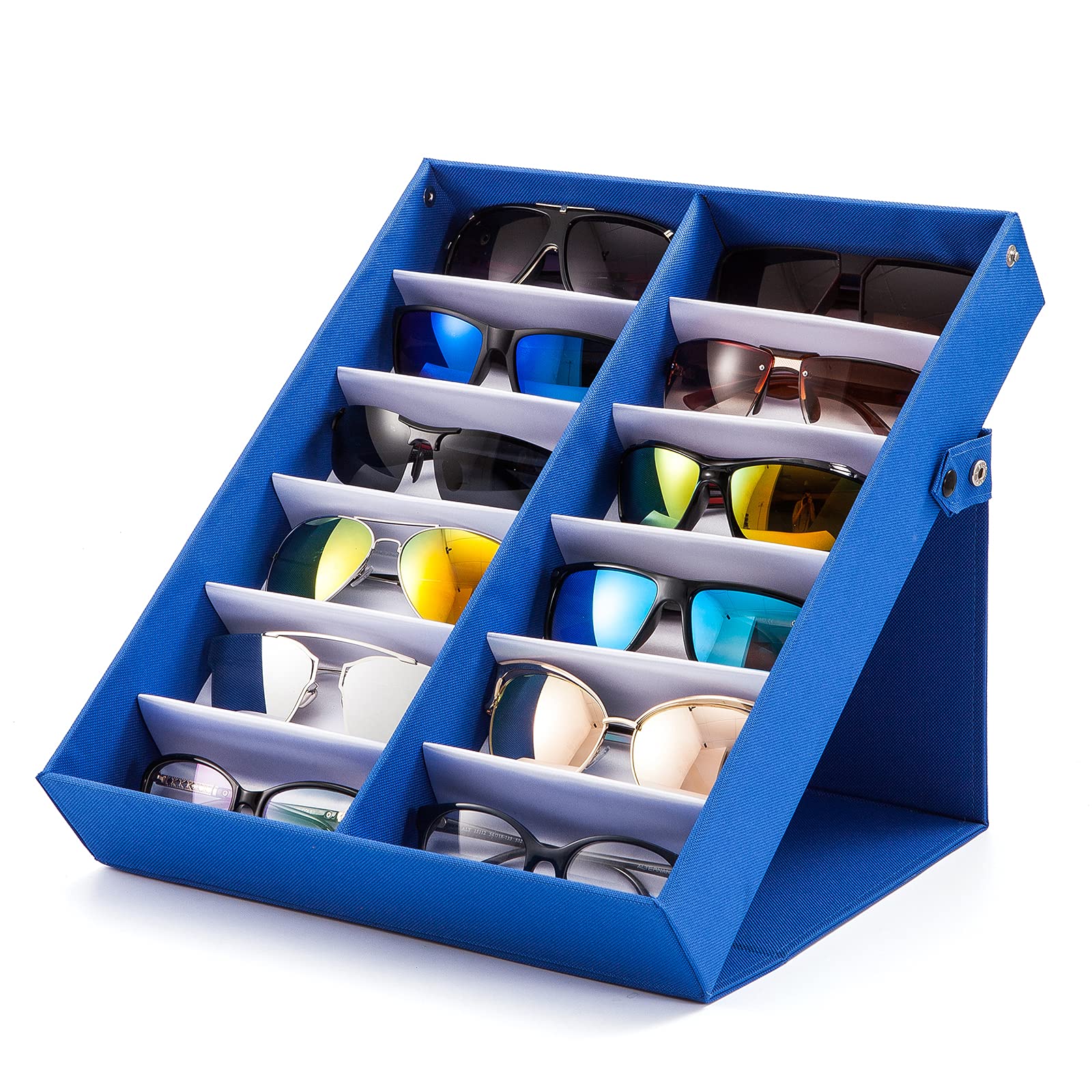 Photo 1 of TRIUMPH VISION Sunglasses Organizer Storage Eyeglass Holder Multiple Glasses Case Box Eyewear Tray Display Stand Rack for Women Men 12 Slot