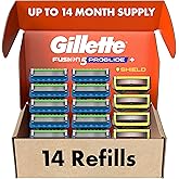 Gillette Fusion5 ProGlide Razor Refills for Men 10 Count + Fusion5 ProGlide Shield Refills 4 Count, 14 Total Blade Refills