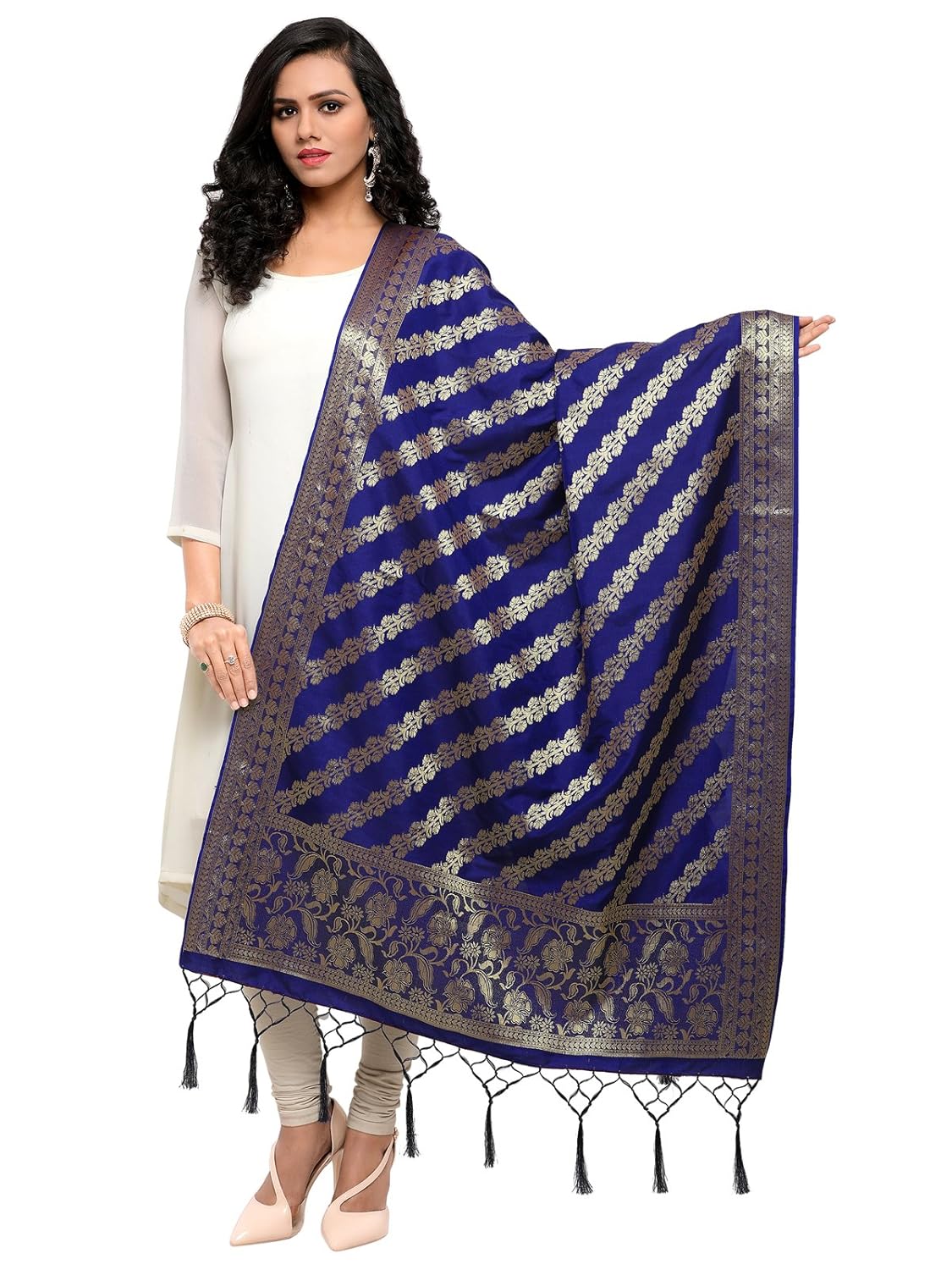 kanchnar women's silk banarasi dupatta