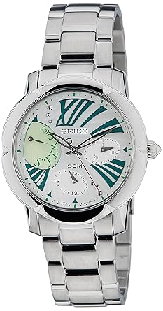 Seiko Criteria Chronograph White Dial Womens Watch - SNT880P1