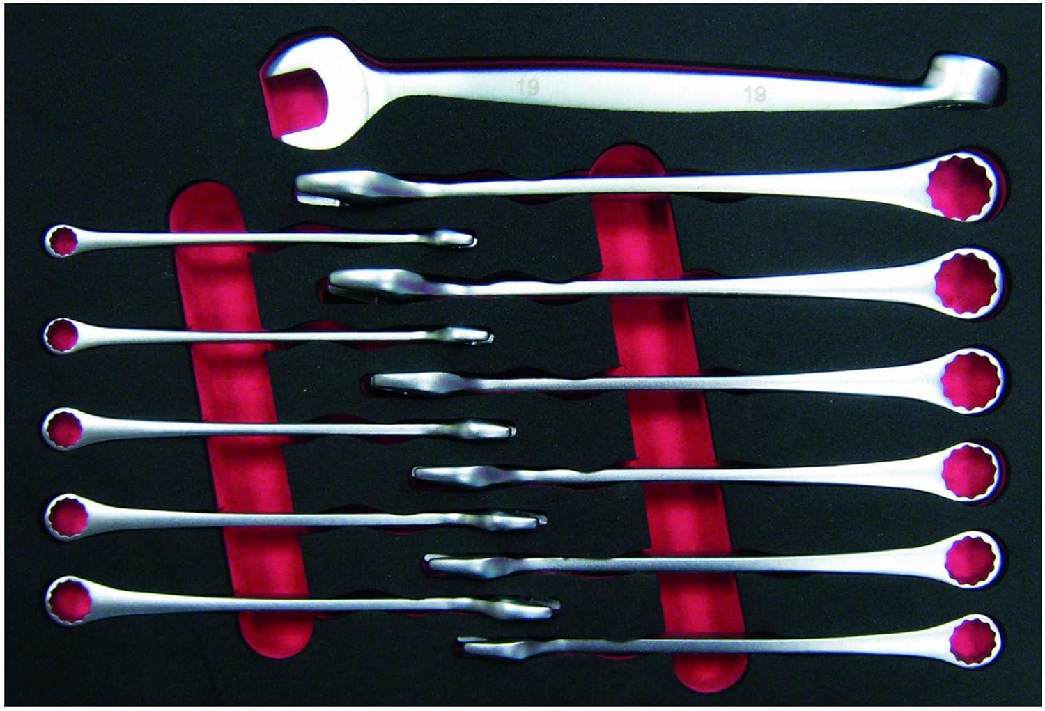 Astro 7117 High Torque 90 Degree Offset Box and Open End Wrench Set, 12Piece