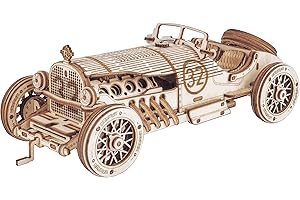 RoWood Model Cars to Build, 3D Wooden Puzzle for Adults & Teens, DIY Scale Mechanical Car Model Building Kits, Best Toys Gift for Kids - Grand Prix Car