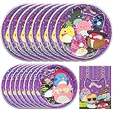 Treasures Gifted Officially Licensed Club Squishmallows Party Supplies - Serves 16 Guests - Dinnerware Starter Set Squishmallows Birthday Decorations - Plates and Napkins Set