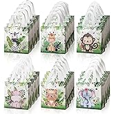 24 Pcs Non-Woven Animal Party Favor Bags,Animal Goodie Gift Bags with sturdy Handles, Perfect for Birthday Party,Baby Shower