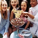 Gyufise 3Pcs Happy 18th Cake Toppers Gold Glitter 18th Birthday Decorations view 5