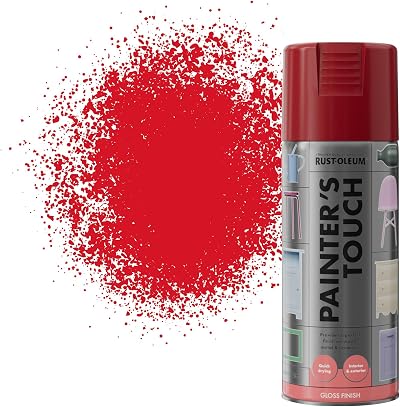 Rust-Oleum Painter's Touch Cherry Red Gloss 400ml Spray Paint Aerosol