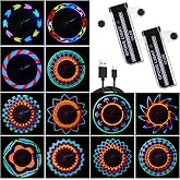Zacro 2 Pack LED Bike Wheel Lights, Waterproof Spoke Lights | 32 bright lighting patterns, safety bicycle rim tire lights, IP‑waterproof, basic model for night cycling visibility